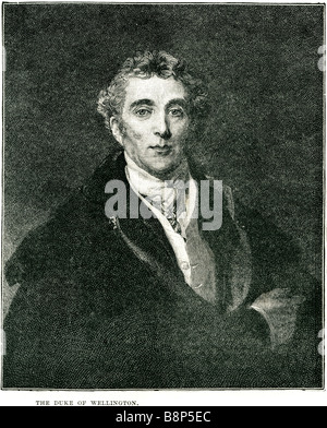 El mariscal de campo Arthur Wellesley primer duque de Wellington de mayo de 1769 - 14 de septiembre de 1852 político militar soldado angloirlandés Foto de stock