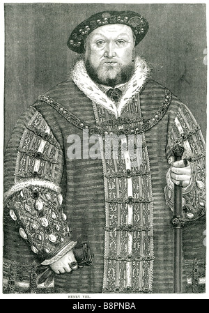 Henry VIII 1491 1547 Rey de Inglaterra Irlanda señor monarca Tudor Foto de stock