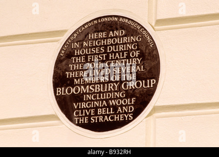 Placa azul Grupo Bloomsbury Square London Gordon Virginia Woolf, Clive Bell, Strachey Stracheys Inglaterra