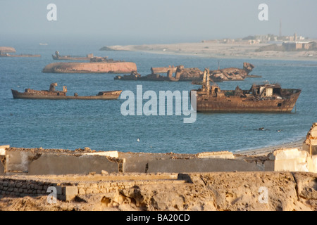 Barco de pesca de cementerio en Nouadhibou (Mauritania