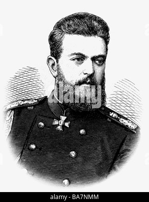 Vladimir Alexandrovich, 22.4.1847 - 17.2.1909, Gran Duque de Rusia, retrato, grabado en madera, finales del siglo 19, , Foto de stock