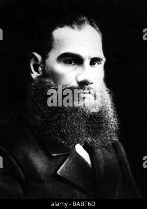 Tolstoy, Lev Nikolayevich, 9.9.1828 - 20.11.1910, autor/escritor ruso, retrato, Foto de stock