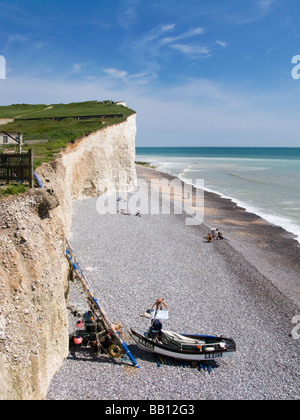 La playa de Birling Gap, East Sussex, Reino Unido Foto de stock