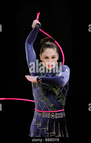 Irina RISENZON, Iryna RIZENSON RISENSON, Israel, Grand Prix de gimnasia rítmica, París, Francia, Europa Foto de stock