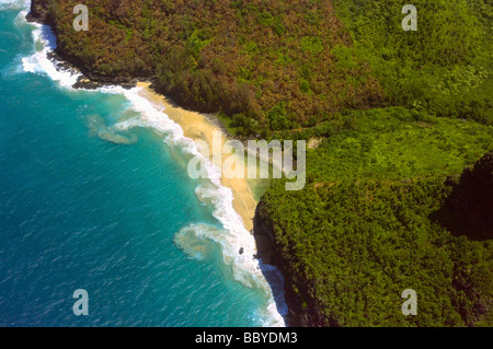 Costa Na Pali Playa Kalalau Kauai HI Foto de stock