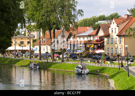Vista Canal Gizycko Grandes Lagos Mazurian Polonia Foto de stock
