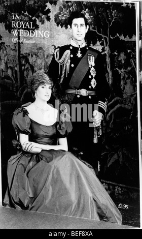 Retrato del Príncipe Carlos y la Princesa Diana Foto de stock