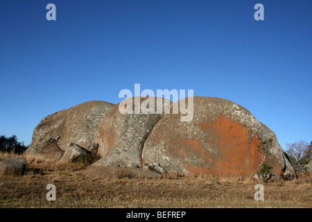 Lochiel Kopje de granito en el Parque Nacional de Malolotja, Suazilandia, Africa del Sur
