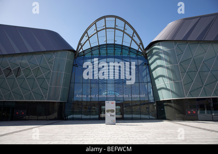 Entrada a Liverpool Echo Arena y bt convention centre el centro de Liverpool Merseyside England Reino Unido Foto de stock