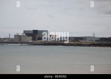 Wylfa estación de energía nuclear en Anglesey Foto de stock
