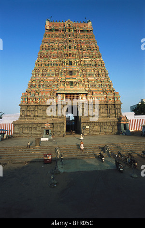 Kasi Viswanathar templo ; ; Tenkasi Rajagopuram en Tamil Nadu, India ; Foto de stock