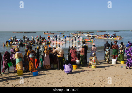 Mbour Fish Market, Mbour, Senegal, África occidental, África Foto de stock
