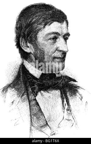 RALPH Waldo Emerson poeta y ensayista estadounidense (1803-82) Foto de stock
