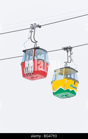 Grindelwald Grund Gondola ski lift, Grindelwald, la región de Jungfrau, en el Oberland bernés en Suiza Foto de stock