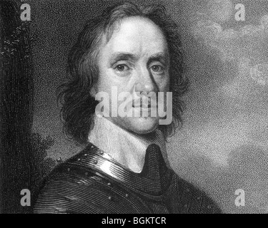 OLIVER CROMWELL - soldado y estadista inglés (1599-1658) Foto de stock