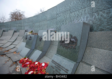 Australian War Memorial en la esquina de Hyde Park en Londres, Gran Bretaña.