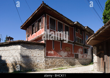 Bulgaria,Koprivchtitsa,Koprivstica,casas típicas Foto de stock