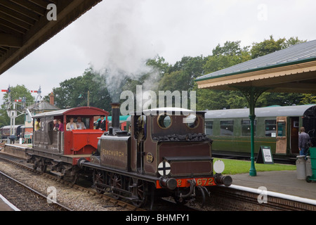 Locomotora de vapor Fenchurch nº 672, Bluebell Railway Foto de stock