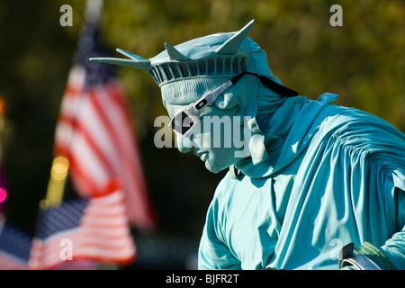 Falso la estatua de la libertad: Battery Park, New York City - Septiembre 2009 Foto de stock