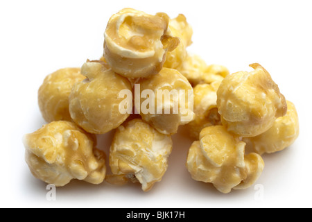 Montón de palomitas de maíz cubiertas de caramelo Foto de stock