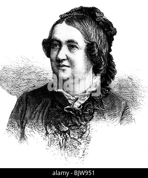Goldschmidt, Henriette, 23.11.1825 - 30.1.1920, activista alemana por los derechos de la mujer, retrato, grabado en madera por Adolf Neumann, circa 1800,