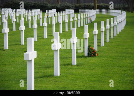 Cementerio militar estadounidense y el memorial Margraten cerca de Maastricht, Países Bajos Foto de stock