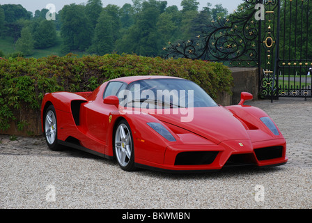 Ferrari Enzo tomadas en los jardines del Palacio de Blenheim Foto de stock