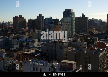 Paisaje urbano de Lower East Side de Manhattan en la Ciudad de Nueva York