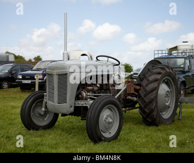 Vintage tractor Ferguson en un show agrícola. Foto de stock