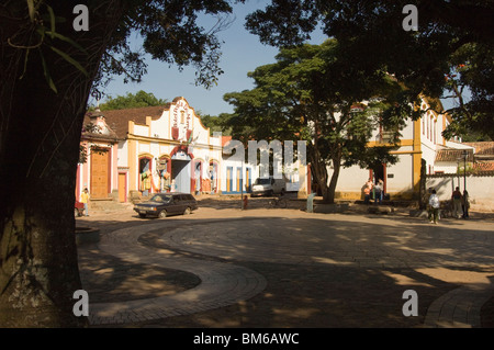 Largo das Forras plaza Tiradentes, estado de Minas Gerais, Brasil Foto de stock