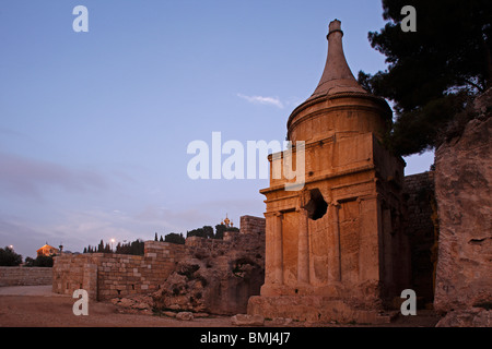 Israel, Jerusalén, en el Monte de los Olivos, Pilares de Absalom Foto de stock