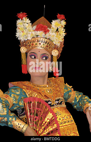 Indonesia-Bali, escena de una danza balinesa. Foto de stock