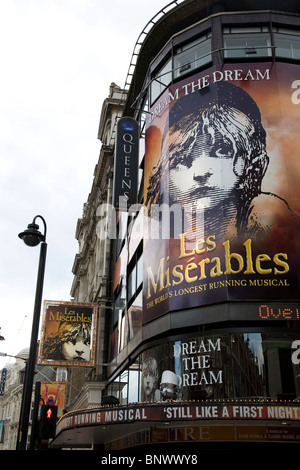 Los miserables en el Queens Theatre en West End, Londres, Gran Bretaña.