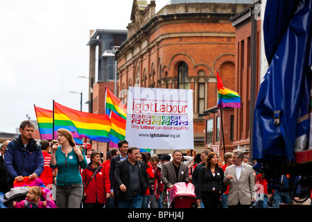 Trabajo en Manchester Orgullo LGBT Foto de stock