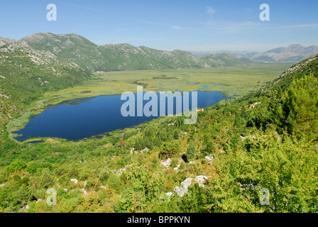 Croacia. Una vista del Neretva delta cerca de Ploce, en el sur de Dalmacia, visto desde la frontera de Croacia - Bosnia.