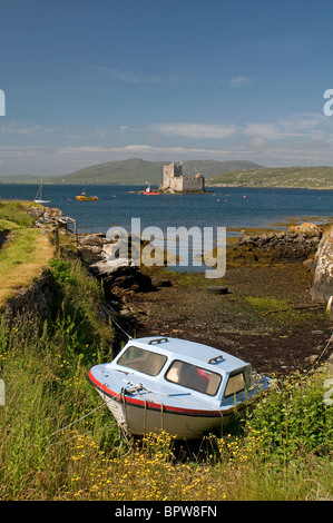 En Castlebay Kisimul Castle se encuentra en la isla de Barra, Outer Hebrides Western Isles. Escocia. Ocs 6524 Foto de stock