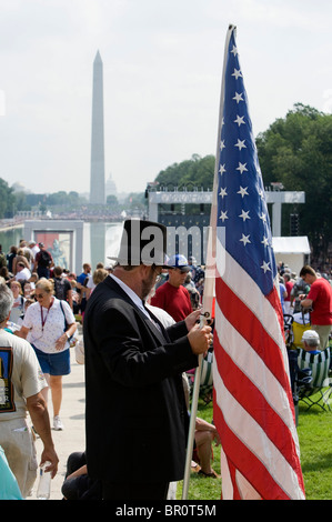 La restauración de Honor mitin celebrado en el Lincoln Memorial en el National Mall. Foto de stock