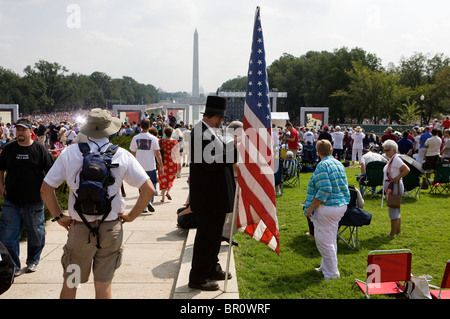 La restauración de Honor mitin celebrado en el Lincoln Memorial en el National Mall. Foto de stock