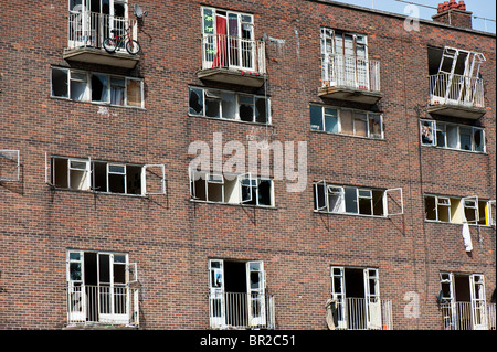Inmobiliaria vivienda destinada para la regeneración, Hackney, Londres, Reino Unido Foto de stock