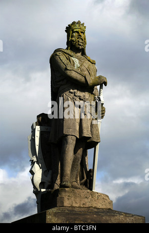 Robert Bruce estatua, el Castillo de Stirling, Stirling, Escocia
