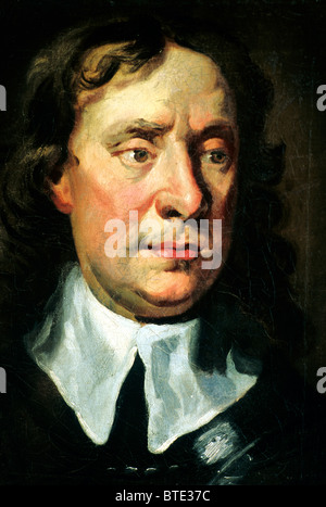 Oliver Cromwell, pintura, Boscobel House, Shropshire, Inglaterra Lord Protector guerra civil inglesa retrato retratos pinturas Foto de stock