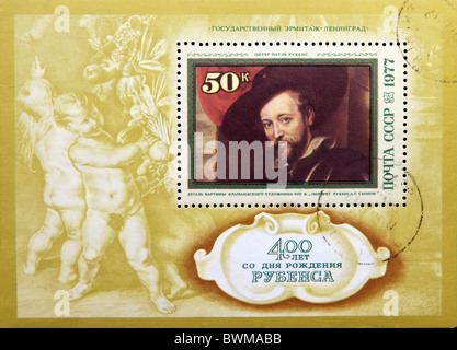 La URSS - circa 1977: sello publicado con ocasión del cuarto centenario de Peter Paul Rubens