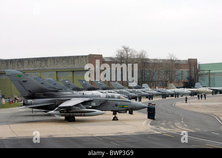 Ala Marham, GR4 tornados en exhibición en RAF Marham, en Norfolk Foto de stock