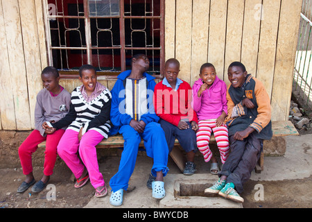 Niños con necesidades especiales, Maji Mazuri Children's Center, Nairobi, Kenia Foto de stock
