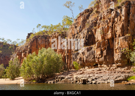 Los acantilados de arenisca en Katherine Gorge, el Parque Nacional de Nitmiluk, Kathertine, Northern Territory