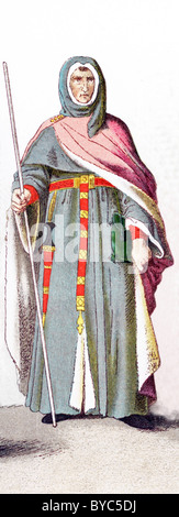 La figura retratada aquí representa un miembro inglés de una corte marcial en la corte de Enrique VI. Foto de stock
