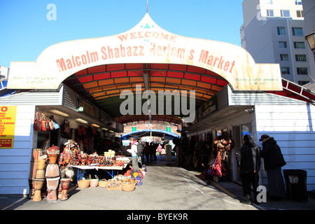 Malcolm Shabazz Harlem del mercado de la ciudad de Manhattan, Nueva York, EE.UU. Foto de stock