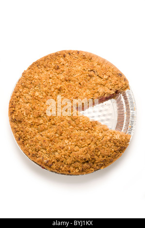 Recién horneado crujiente de arándanos tarta de manzana Foto de stock