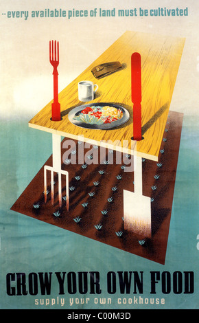 Hacer crecer su propia comida poster 1942 Foto de stock
