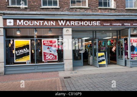 Entrance To Mountain Warehouse Outdoor Clothing And Equipment Shop